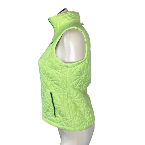 THE NORTH FACE Women's Quilted Puffer Vest Yellow Green Turquoise Sz XS - Picture 3 of 16